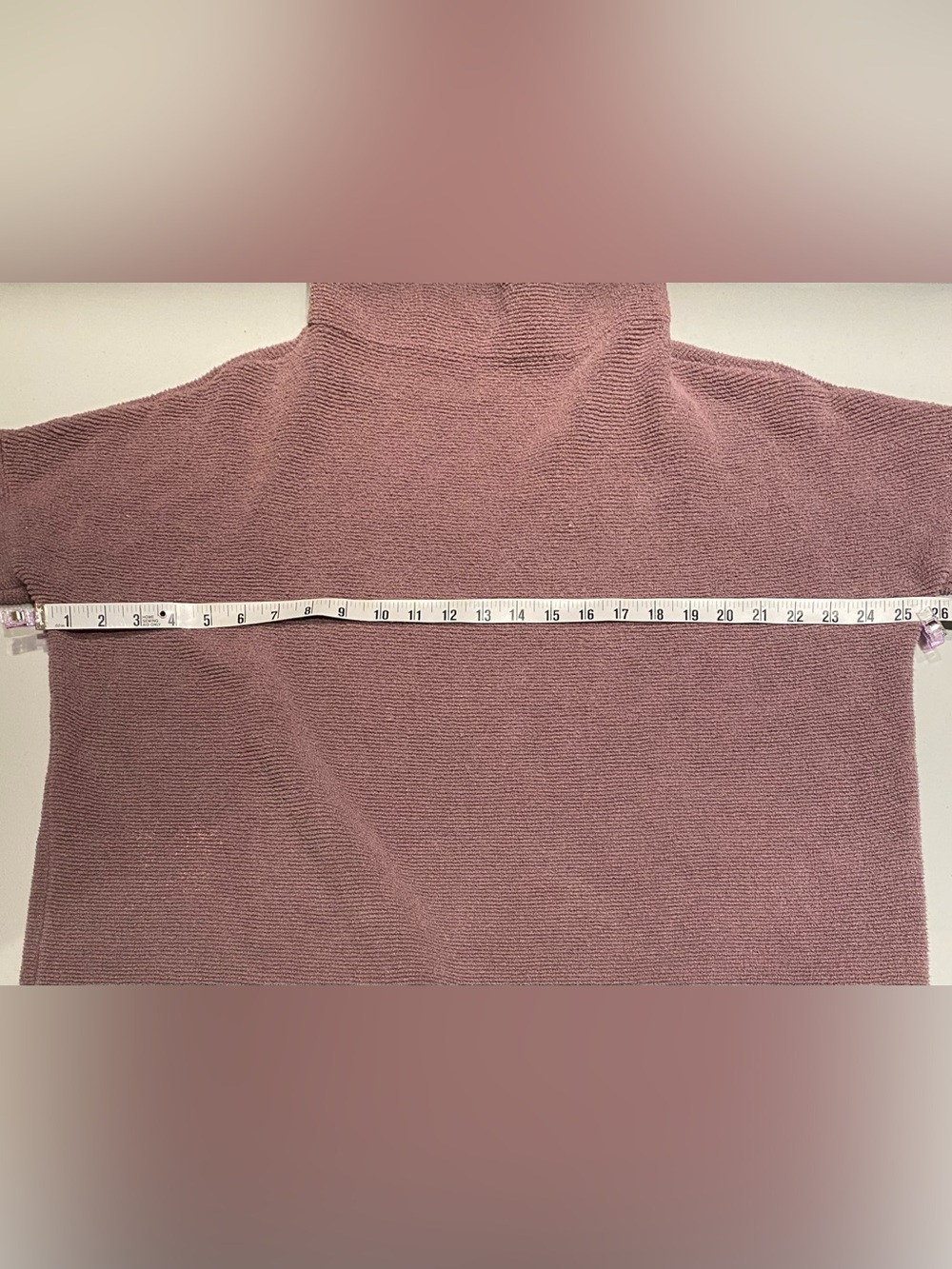 Free People Ottoman Ribbed Mauve Pink Oversized Mock Neck Tunic Sweater, Size S - Picture 8 of 8